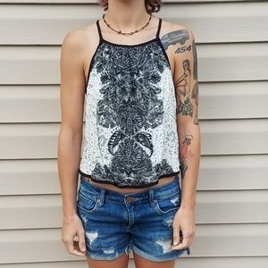 Free People halter tie-back tank top